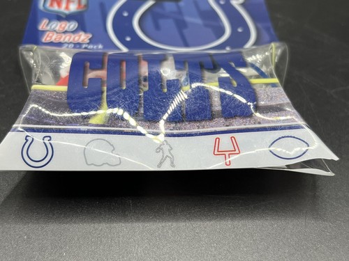 NEW SEALED Forever Co NFL Indianapolis Colts Logo Bandz Wristbands Pack of 20 - Picture 2 of 2