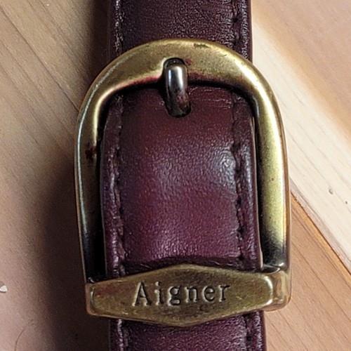 Etienne Aigner Purse Vintage Oxblood Genuine Leather Crossbody Handbag Horse - Picture 5 of 12