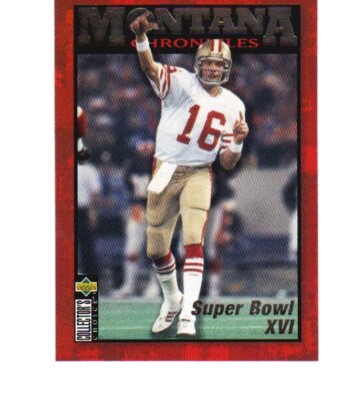 1995 Upper Deck Collector's Choice JOE MONTANA Chronicles NFL