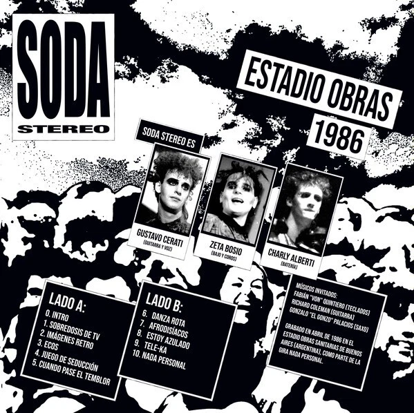 Soda Stereo – Estadio Obras 1986 - Clear White LP - Image 2 of 2