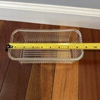 VINTAGE RIBBED FEDERAL GLASS RECTANGULAR REFRIGERATOR DISH NO LID 8-1/2" 4" NICE