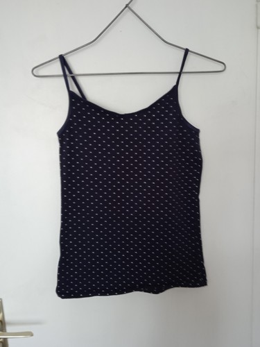 Débardeur Femme Coline Bleu Marine Coton - Taille M - Neuf Avec étiquettes - Basique été
