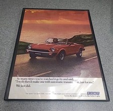 Fiat Spider 2000 1979 Framed Print Ad 8.5x11 Fiat Spider 2000 1979 Framed Print Ad 8.5x11