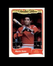 Mario Soto Signed 1985 Fleer Limited Edition Cincinnati Reds Autograph