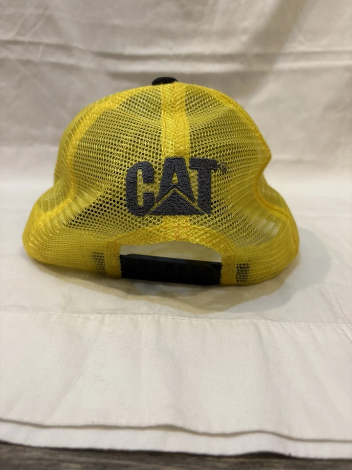 CAT Equipment Neón Camionero Sarga Gorra Seguridad Snapback Malla Gorra/Sombrero Usado Foto 4 de 4