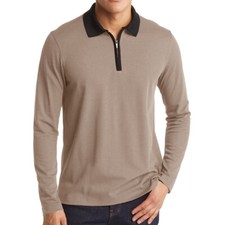 Mens Leisure Breathable Comfort Soft Long Sleeve Classic Mens Polo shirt