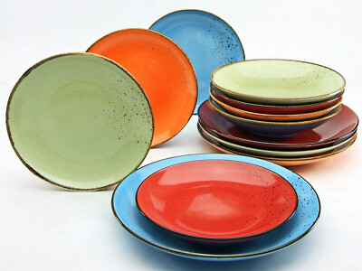 CreaTable - Nature Collection - Tellerset 12-tlg (Mediterran)