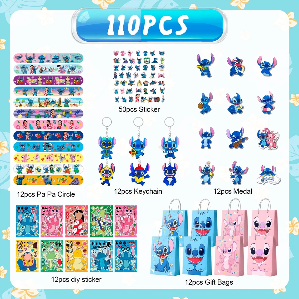 Lilo & Stitch Favores Fiesta de Cumpleaños Bolsas de Regalo Puntada Fiesta Suministros Decoración Foto 2 de 4