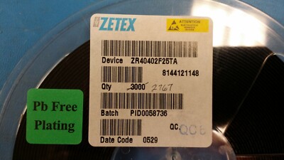 (10 PCS) ZR40402F25TA ZETEX V-Ref Precision 2.5V 15mA 2% 3-Pin SOT-23 ROHS