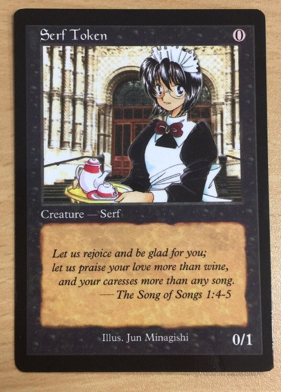 MAGIC MTG SERF TOKEN CARD COLLECTOR EDITION JUN MINAGISHI. MINT NEVER PLAY!