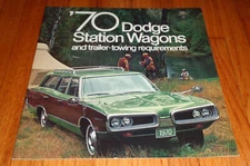 Original 1970 Dodge Station Wagon Sales Brochure Coronet Monaco Polara Sportsman