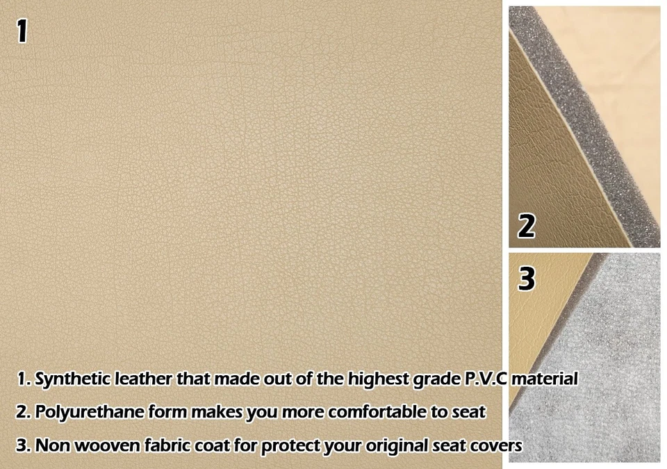 FOR  1991-95 TOYOTA MR2 IGGEE S.LEATHER CUSTOM FIT 2 FRONT SEAT COVERS 13 COLORS - Image 3 of 4