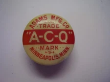 Vintage Lapel Button Adams Mfg Co Trademark Minneapolis Minn