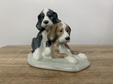 NAO BY LLADRO, 1046 "TWO TIRED PUPPIES" FIGURINE VGC