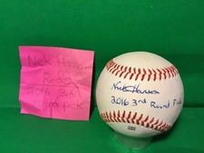 NICK HANSON SIGNED AZ. LEAGUE BASEBALL/ CINCINNATI REDS 2016 3RD PICK