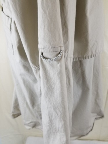 Columbia Mens Shirt PFG Fishing Light Weight Convertible Sleeves Beige XXL - Picture 6 of 10