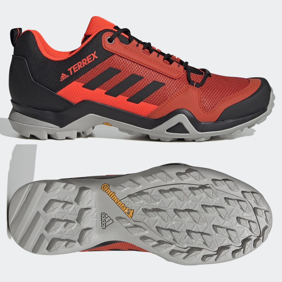 adidas Terrex AX3 Mens Hiking Shoes Walking Trainers Trail SIZE 11 Amber Red