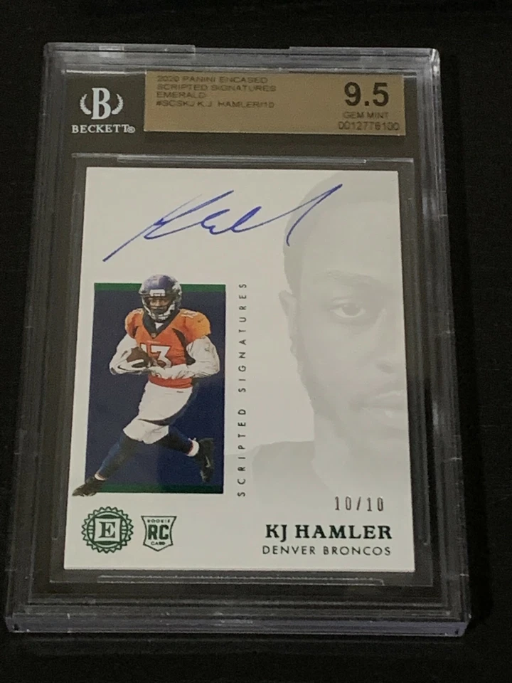 2020 Encased KJ Hamler Scripted Signatures Emerald Auto RC 10/10 Gem Mint 9.5/10 - Image 3 of 4