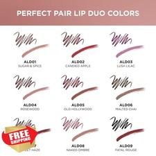 Absolute New York Lip Duo Satin Lipstick Liner Fuller Poutier Lips Deeper Shade