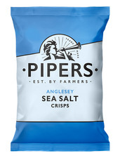 Box of 24x 40g Bags Pipers Anglesey Sea Salt Flavour Crisps