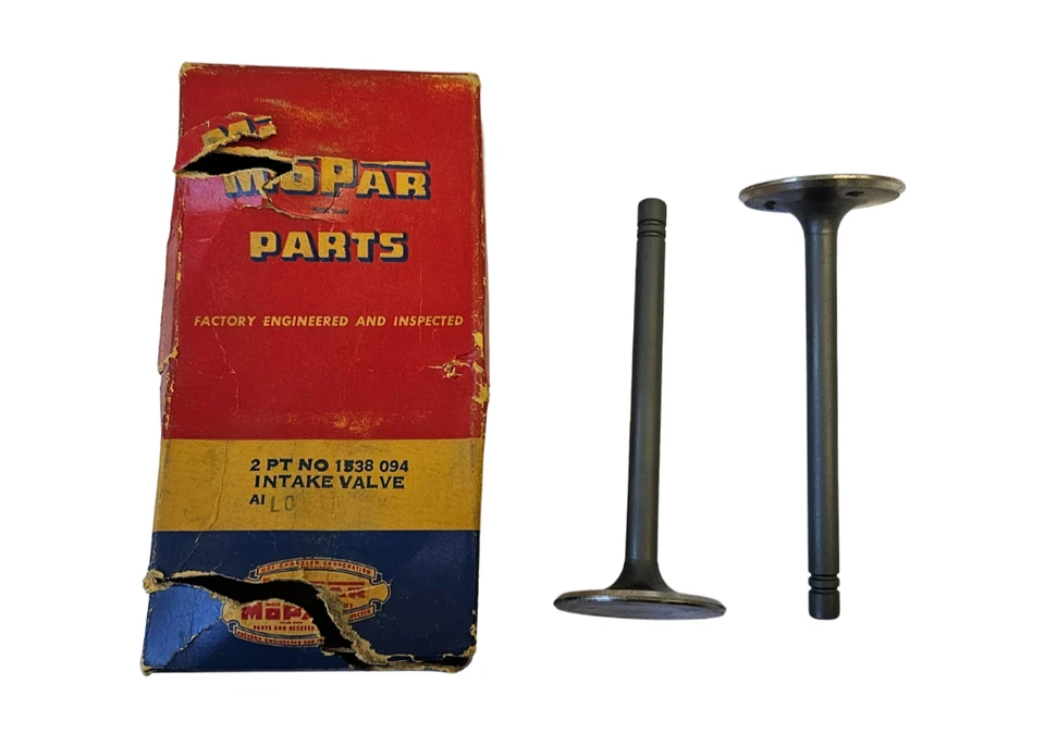 1954-1955 Chrysler New Yorker 300 Imperial Intake Valve Set Of 2 1538094 NOS - Image 2 of 4