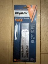 Havalon Piranta Set Of 12 Fixed Knife Stainless Replacement Blades 60ADZ