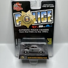 Racing Champions POLICE USA North Carolina 40 Ford Coupe #100 Silver 1/64 NEW