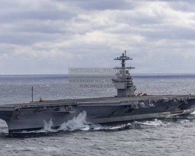 USS JOHN F KENNEDY CVN 79 SEA TRIAL ATLANTIC 2026 8X10 PHOTO