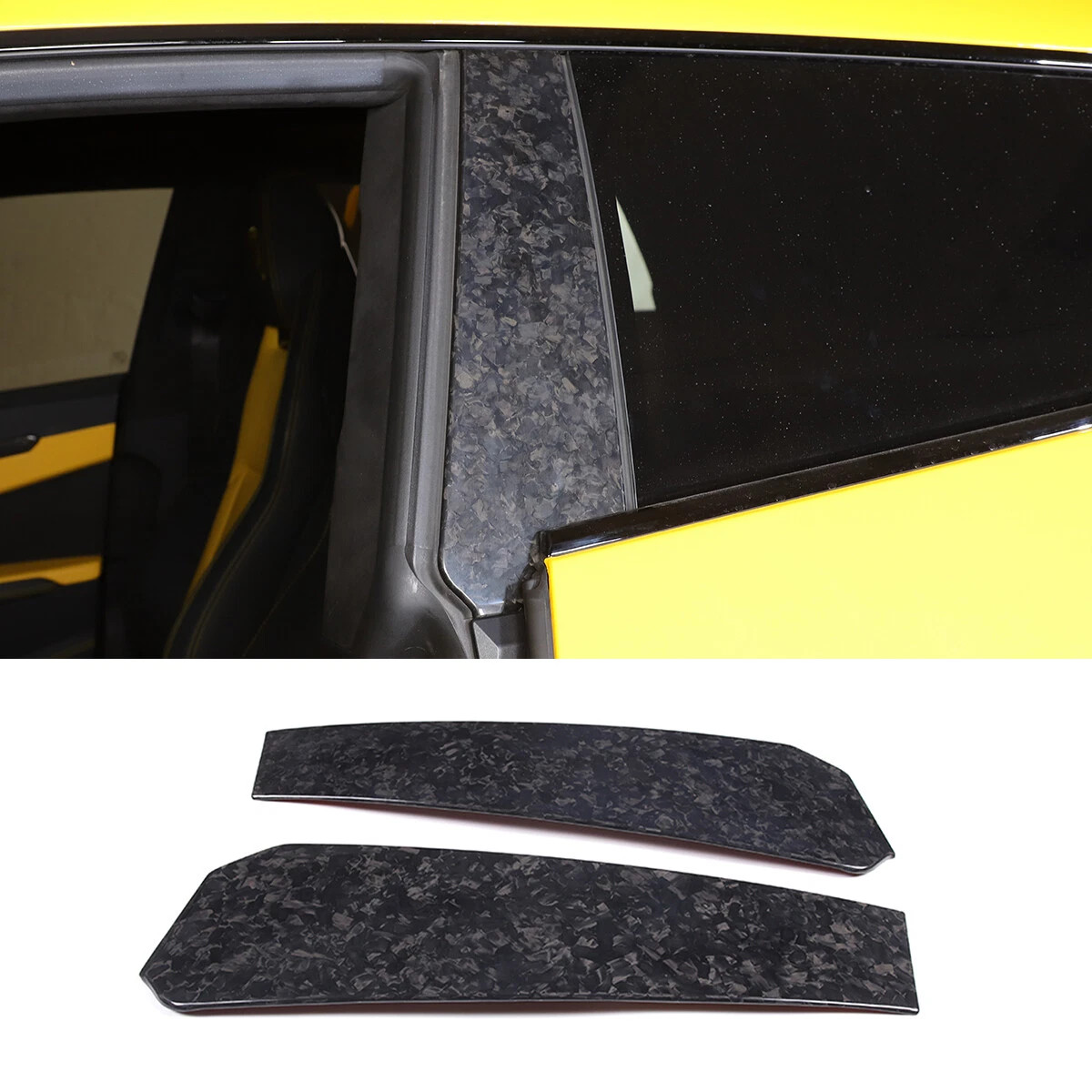 Forged Carbon Fiber Door Trim B-Pillar Panel Cover For Lamborghini URUS 2018-25