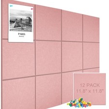 Large Cork Board Alternative 48" X 36" Bulletin Board - 12 Pack Removable Fel...