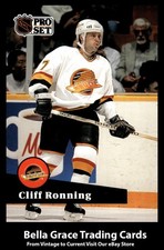 1991-92 Pro Set French Cliff Ronning #241 Vancouver Canucks NHL Hockey 