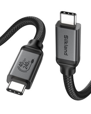 Silkland USB 4 Cable for Long Thunderbolt 4 Cable 10FT, 40Gbps/8K Display/240...