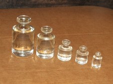 Vintage Glass Calibration Weights Set 1kg to 50g