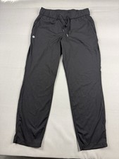 Women Black Jogger Pants Size M Stretch Elastic Waist Drawstring Casual