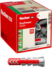 20X Tasselli Duopower, 14 X 70 Mm, per Muro Pieno, Mattone Forato, Cartongesso, 