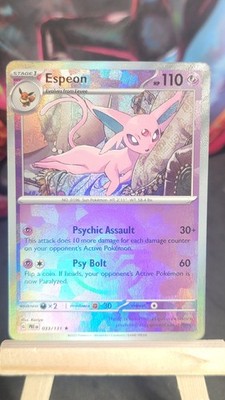 Espeon Poke Ball Pattern 033/131 Holo PRE SV: Prismatic Evolutions Rare NM-MP