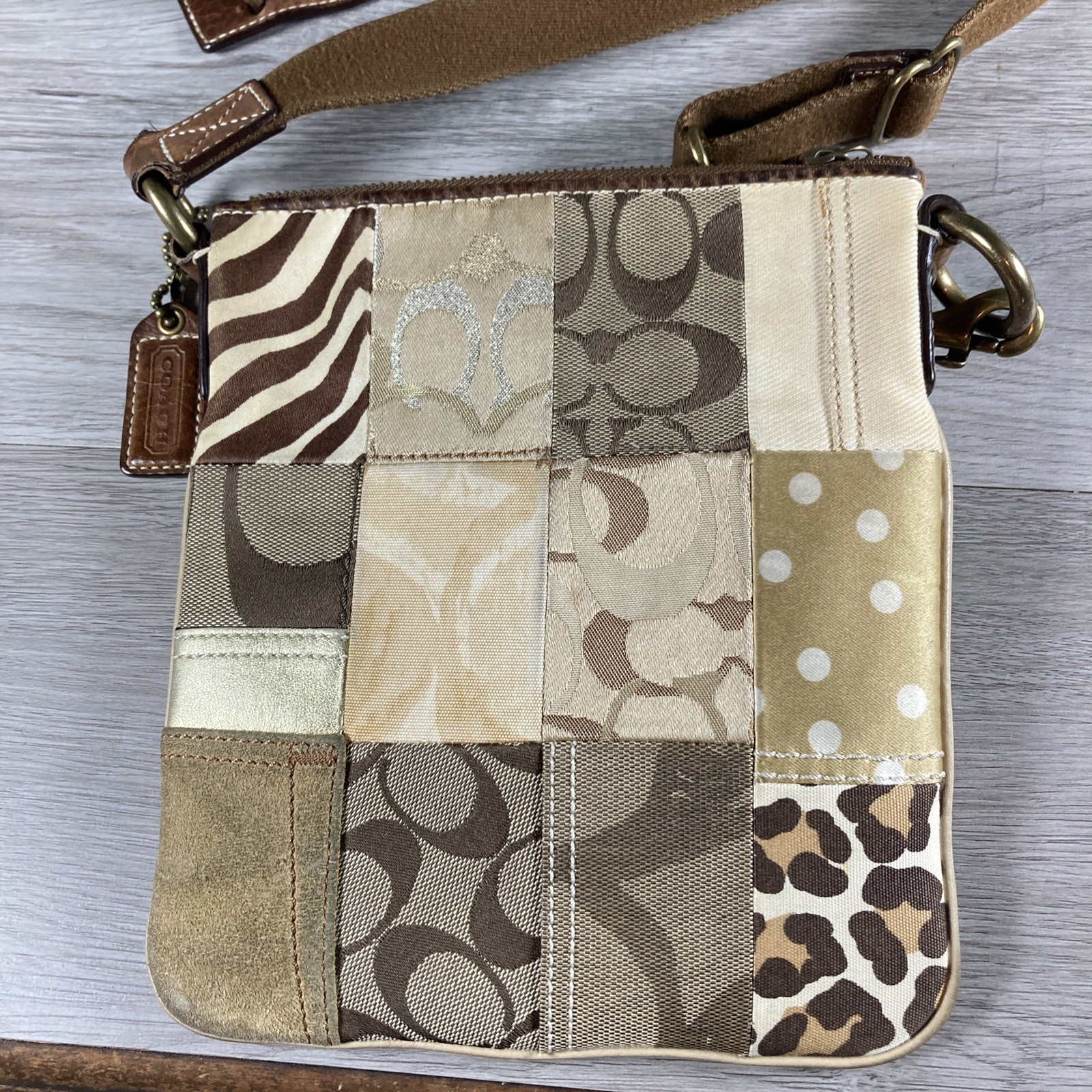 Coach Multicolor Tan Brown Patchwork Style Crossb… - image 4