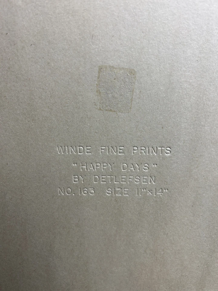 Impresión de Paul Detlefsen “Happy Days” 1966 de Winde impresiones finas 11x14 Foto 3 de 3