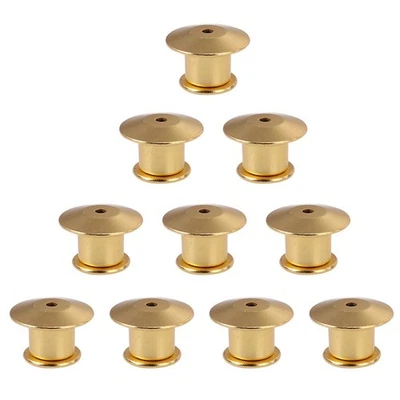32Pcs Metal Pin Keepers Pin Back Lock Clamps Locking Clasps for Display Books - Image 1 of 4