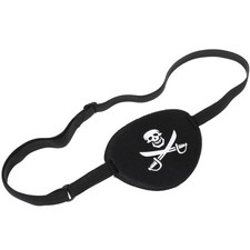 Pirate Eye Patch Skull Black Costume Accessory Halloween Party Supplies