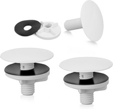 3x White Kitchen Sink Hole Covers - Faucet Hole Plug Caps - Sink Blanking Plugs