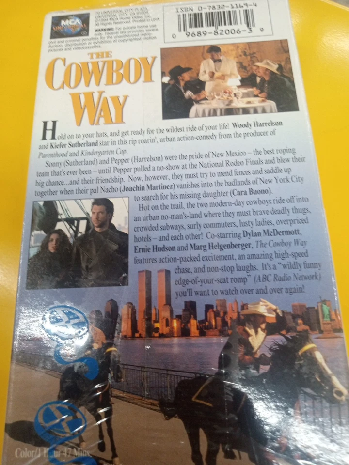 The Cowboy Way Factory Brand New Sealed Vhs Foto 4 de 4