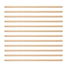 12 Pcs Decorative Beaded Wood Trim Half Wooden Beads Trim Molding 15. 752905