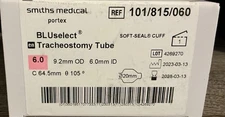Smiths Medical BLUselect Tube REF 101/815/060 1 Soft-Seal Cuff Exp 2028-03-13