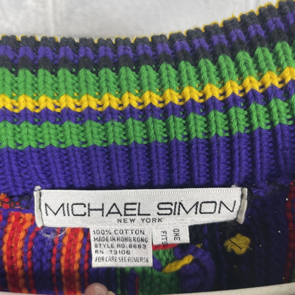 Suéter Michael Simon Grueso Tejido Mujer Talla Única 3D Texturizado Manta Mexicana Foto 4 de 4