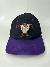 Vintage Tasmanian Devil Taz Looney Tunes SnapBack Hat Purple/ Black 1993