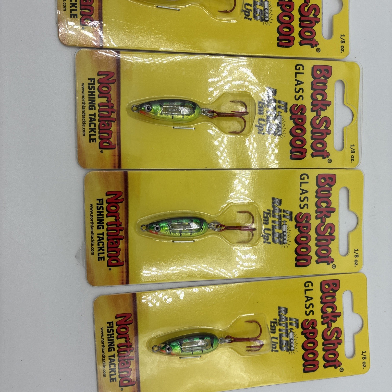 5 lures northland buck shot glass spoons rattles 1/8oz pink silver/ Perch - Image 3