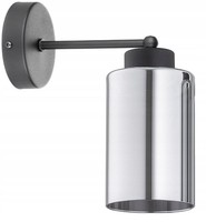 Wandleuchte Schlafzimmer Silber Schwarz E27 T:15 Cm Modern Wandlampe Wohnzimmer
