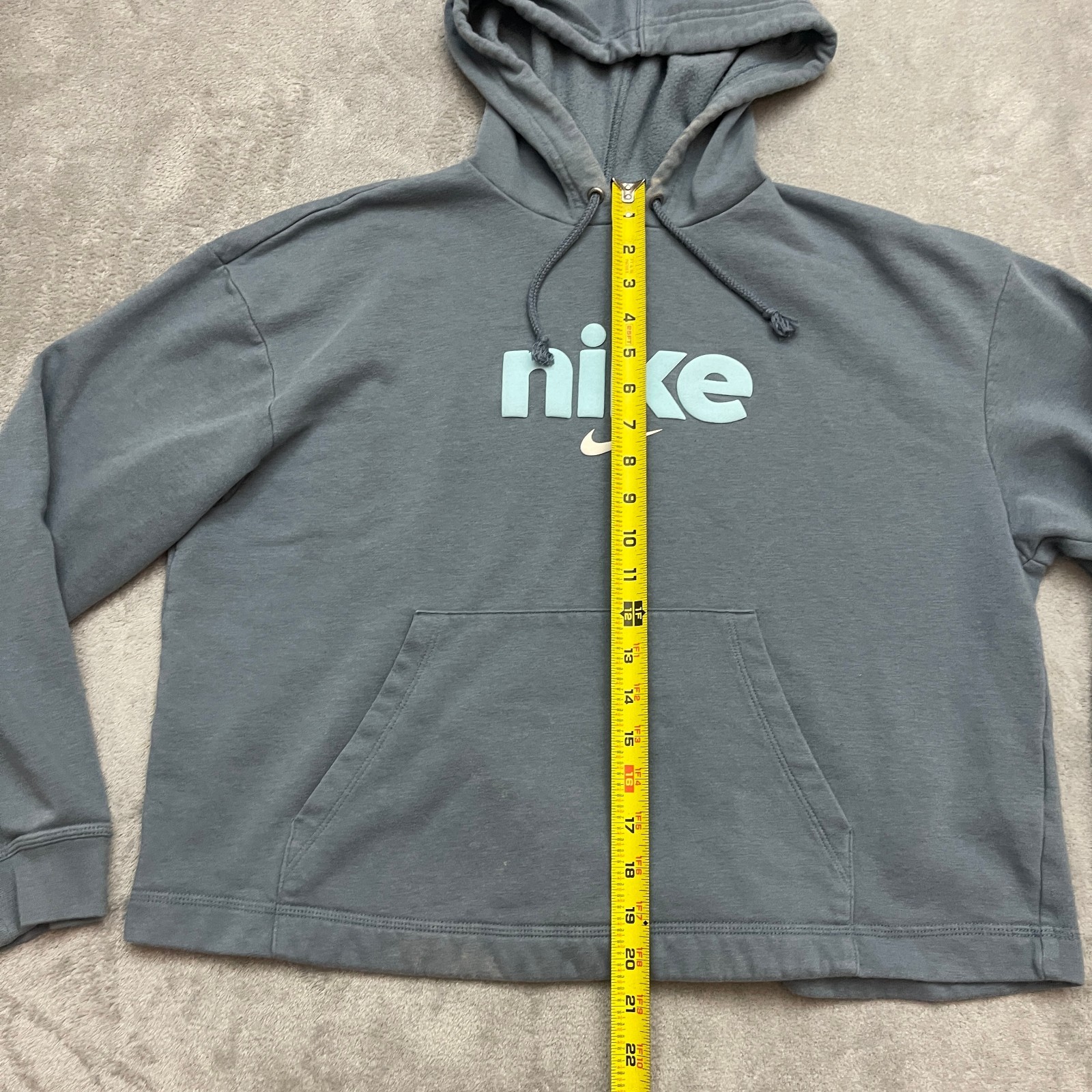 NIKE Sportswear Women's Fleece Varsity Hoodie Size Medium CU5051-031 thumbnail 4