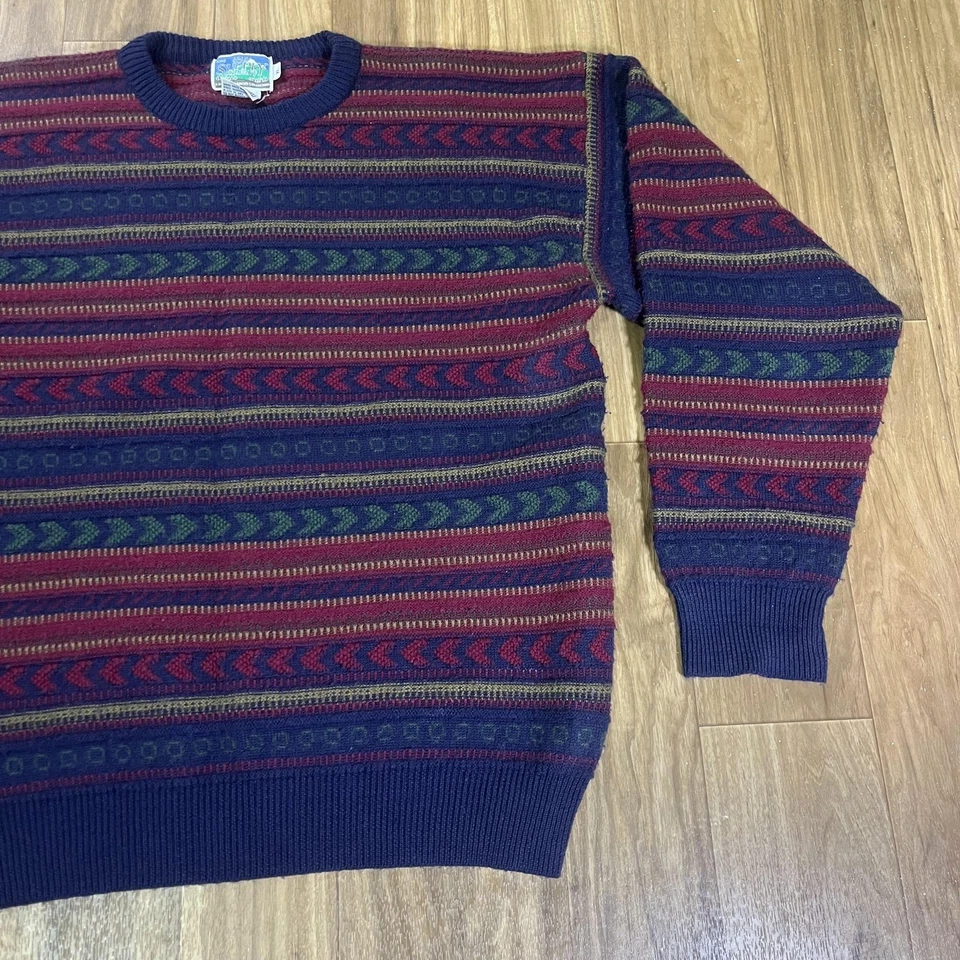 Suéter De Colección NM Supply Company Para Hombres XL Multicolor Lana Merino Fair Isle Años 90 Foto 4 de 4